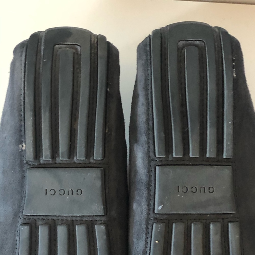 Gucci Silver and Black Loafers Slip-Ons - Picture 10 of 11
